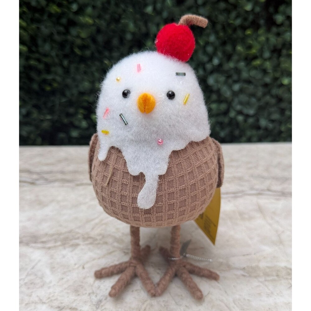 Featherly Friends Summer Sprinkles Ice Cream Fabric Bird 2025 Brand New